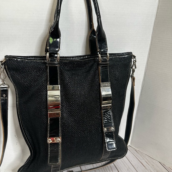 SOBELLA DOUBLE HANDLES NYLON PURSE - Picture 4 of 10